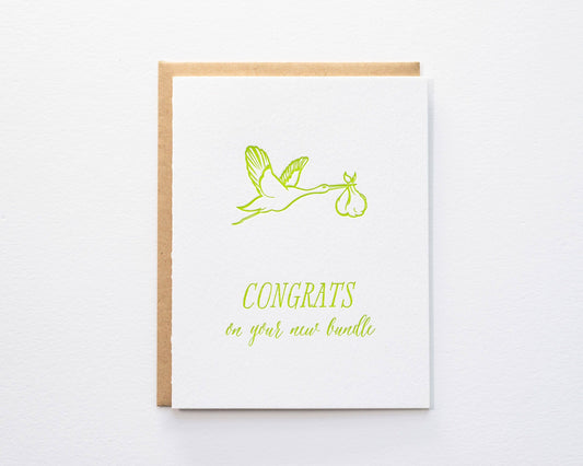 Congrats Stork Card