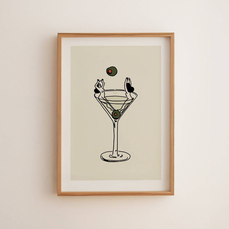 "Martini Girls" Wall Art Print: 8 x 10