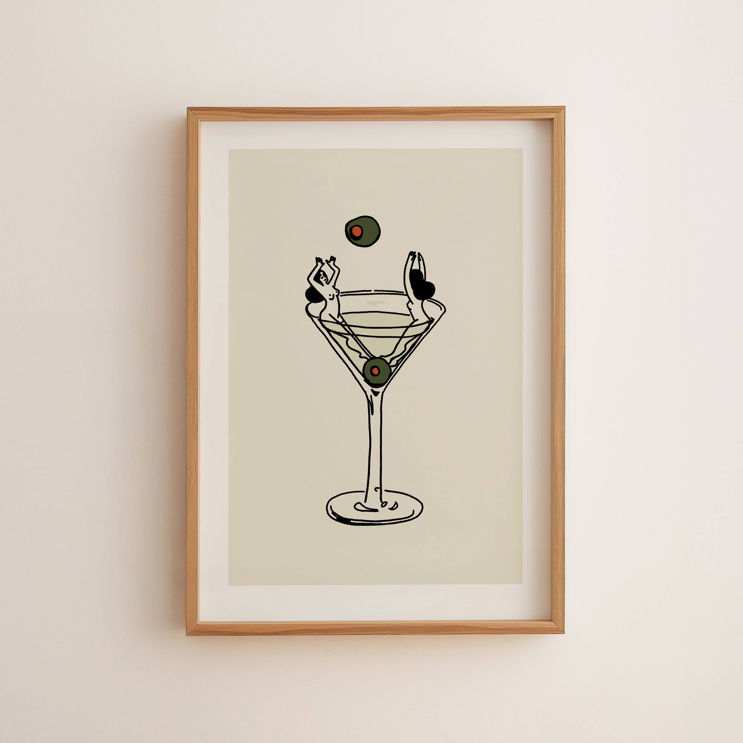 "Martini Girls" Wall Art Print Retro Vintage Bar Home Decor: 11 x 14