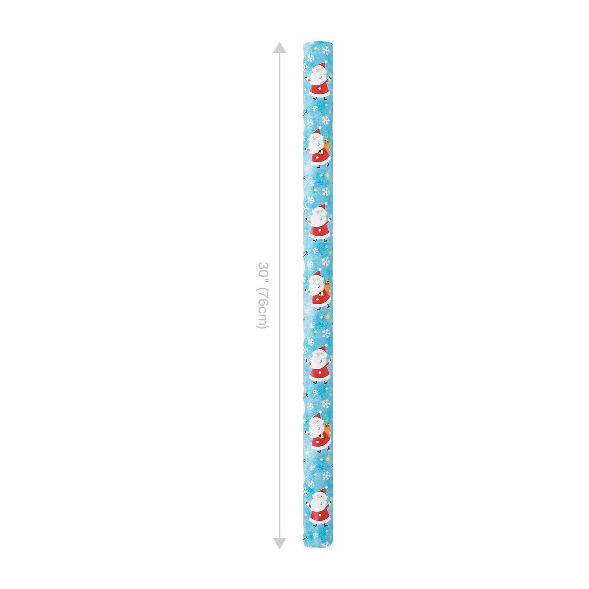 Happy Snowman and Santa 30" x 10' Holiday Wrapping Paper