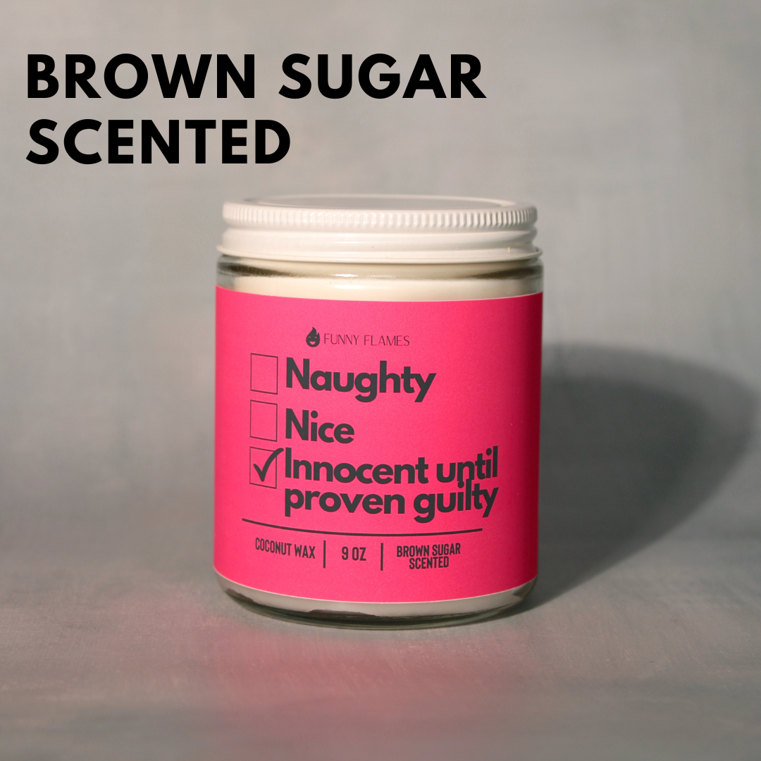 Naughty, Nice, Innocent Until Proven Guilty Candle