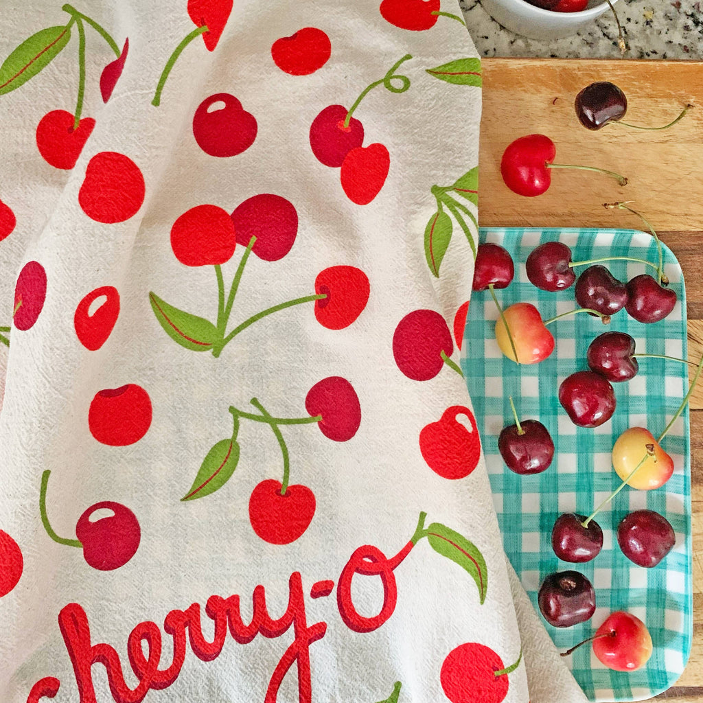 COCKTAIL HOUR (Olive, Cherry) - Tea Towel Set of 2