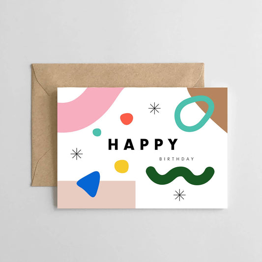 Happy Birthday Abstract Card