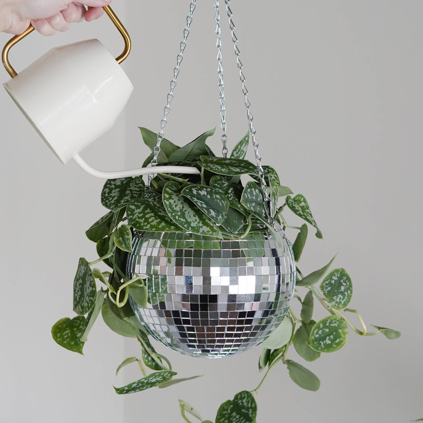 Disco Ball Hanging Planter