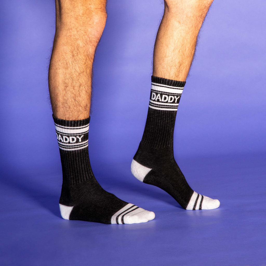 Daddy Black Gym Crew Socks