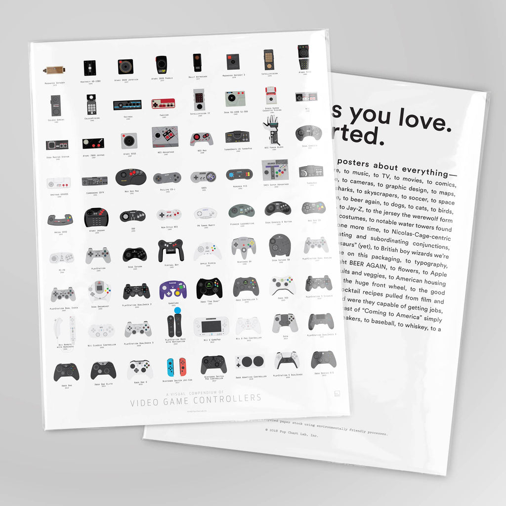 Video Game Controller Compendium (16x20)