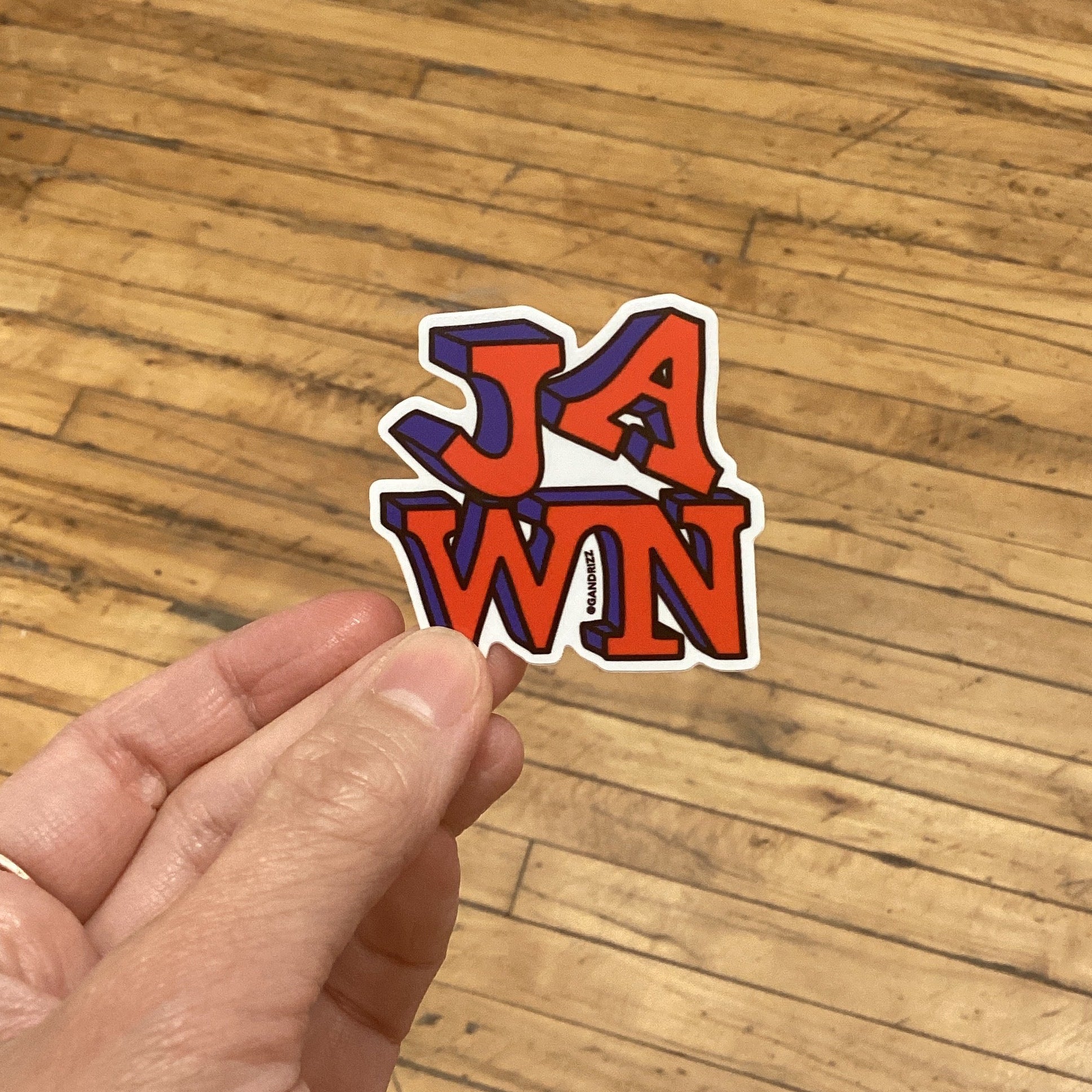 Jawn sticker - Blue/Red