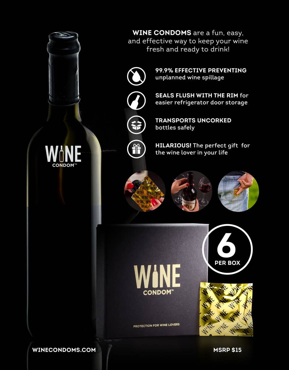The Original Wine Condoms - Wine & Beverage Bottle Stopper