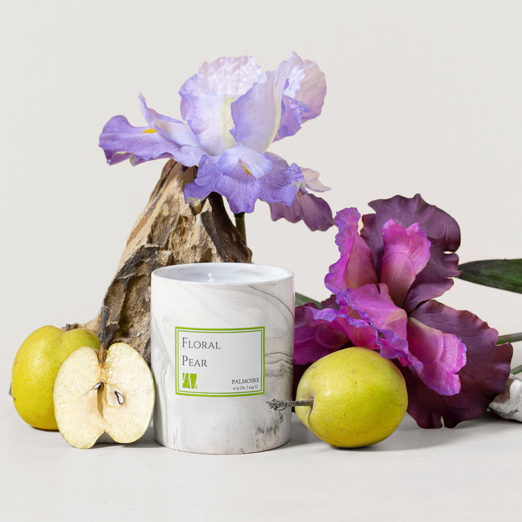 Floral Pear Soy Wax Candle 9 Oz