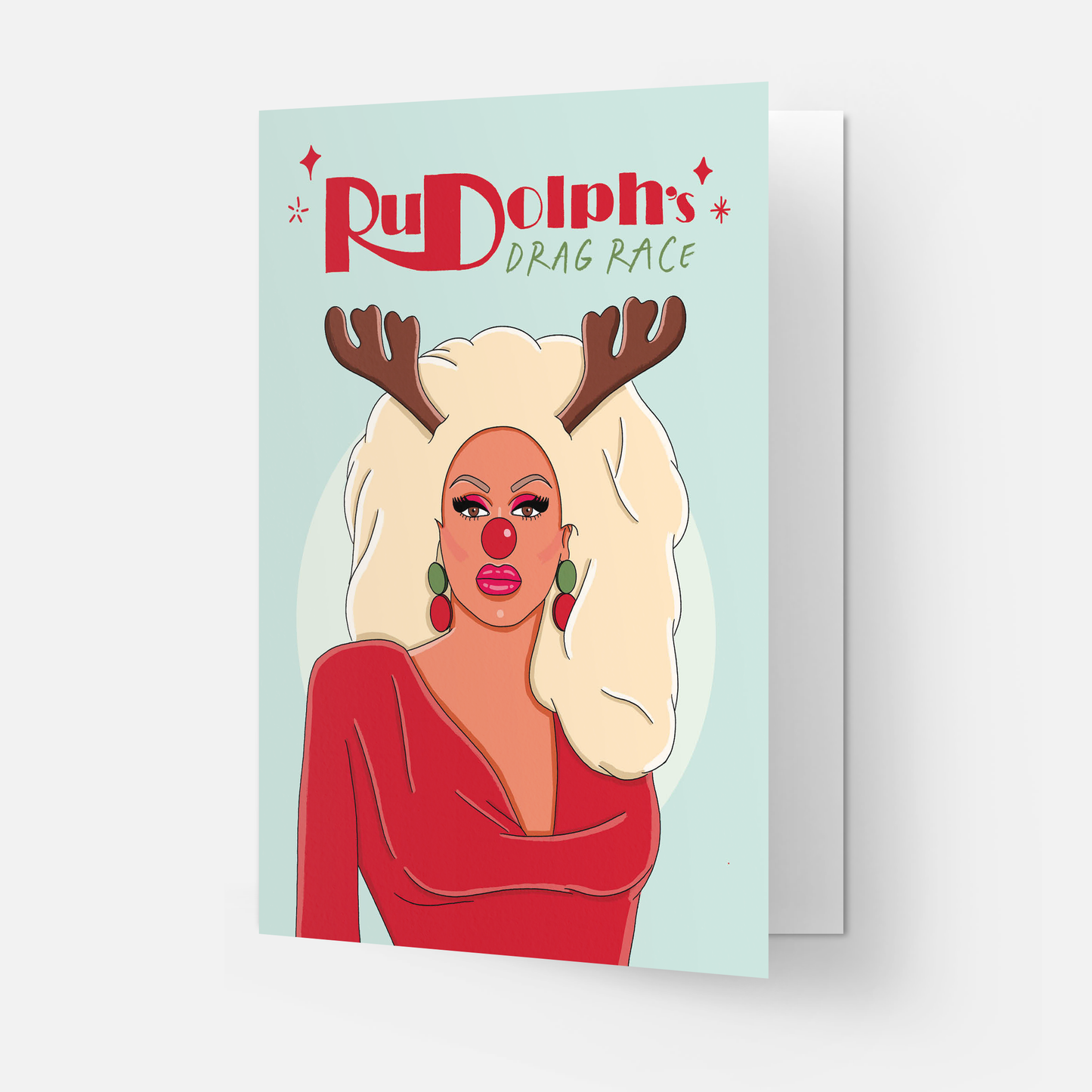 Ru Dolph greeting card: Double folded