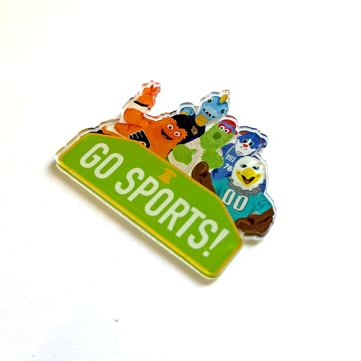 Go Sports Team Philadelphia Mascots Cute Acrylic Magnet