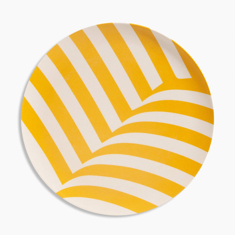 Bamboo Dinner Plate Set in Waves
