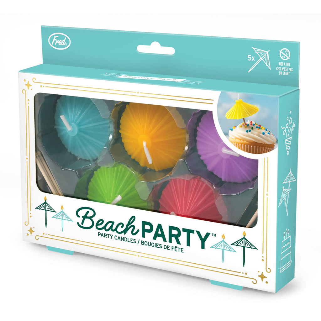 BEACH PARTY Umbrella Candles - Set of 5