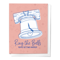 Ring the Bells Philadelphia Wedding Congrats Greeting Card