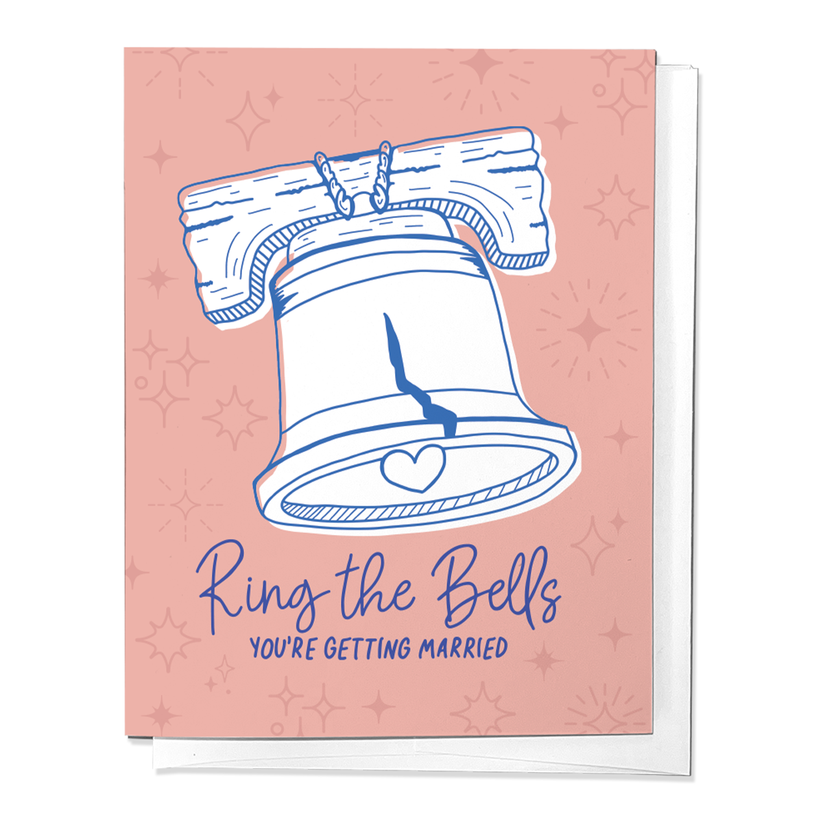 Ring the Bells Philadelphia Wedding Congrats Greeting Card