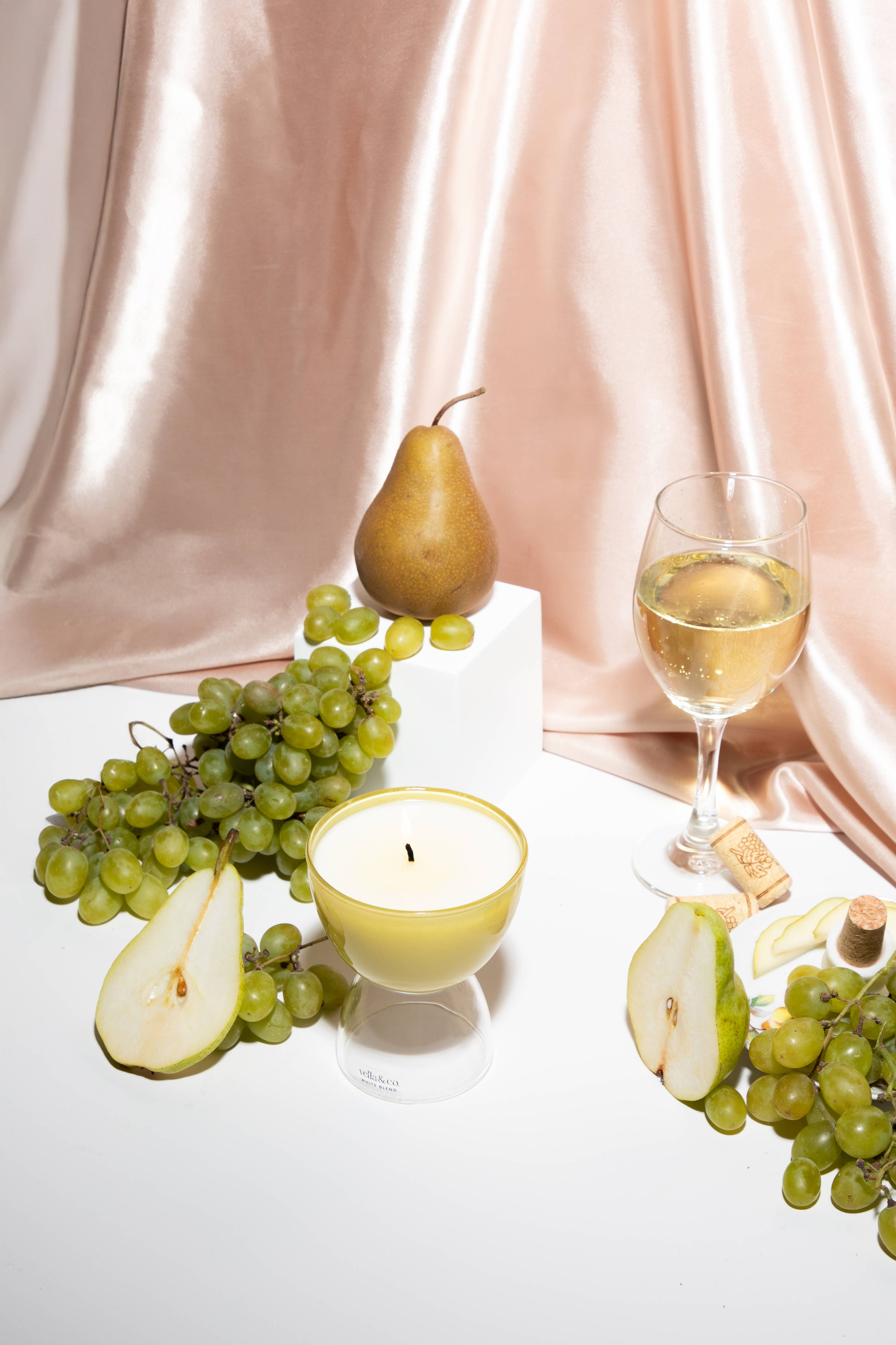White Blend – Wine-Inspired Soy Candle in Reusable Glass