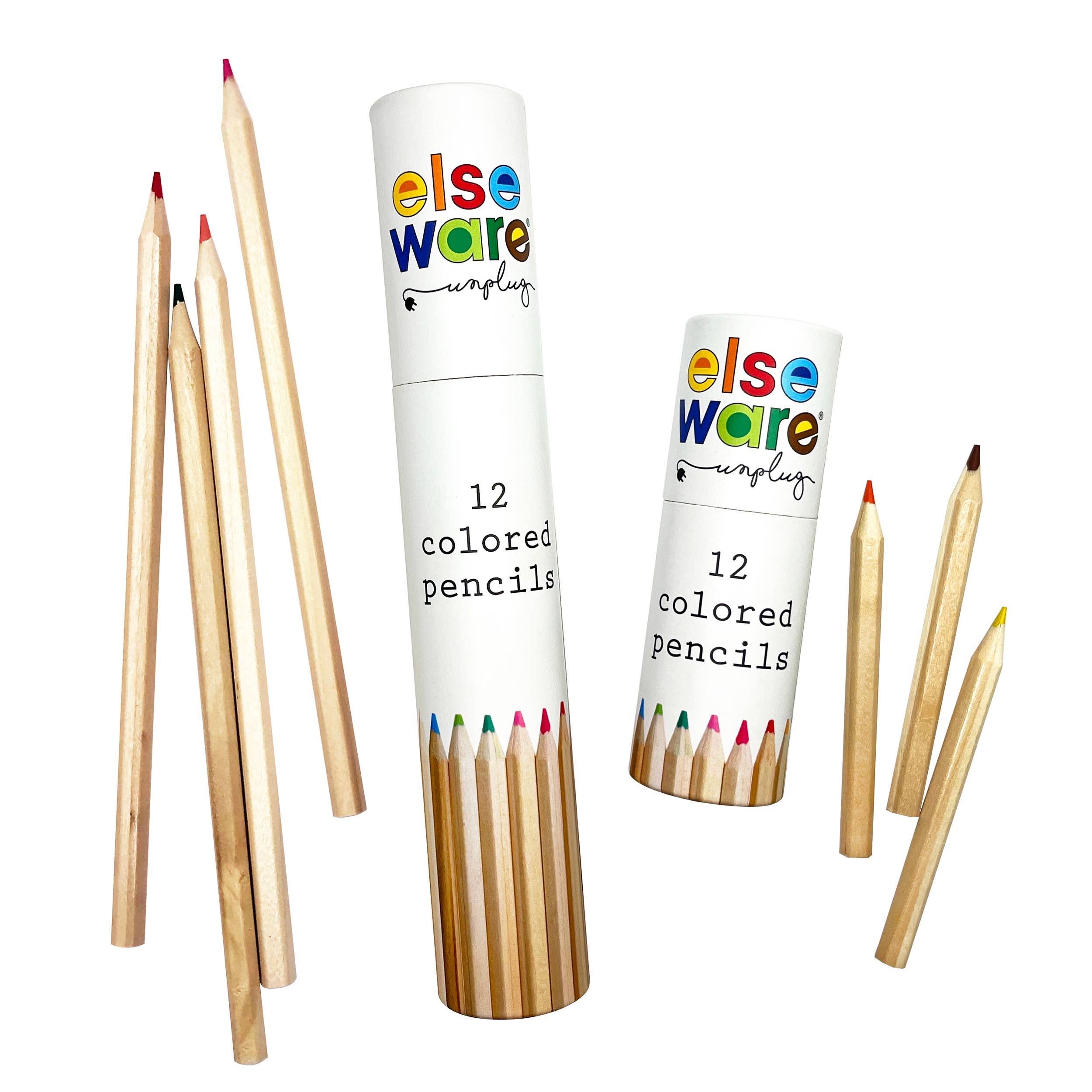 Colored Pencils - Tall & Travel Size - 12 Colors: Tall (7")