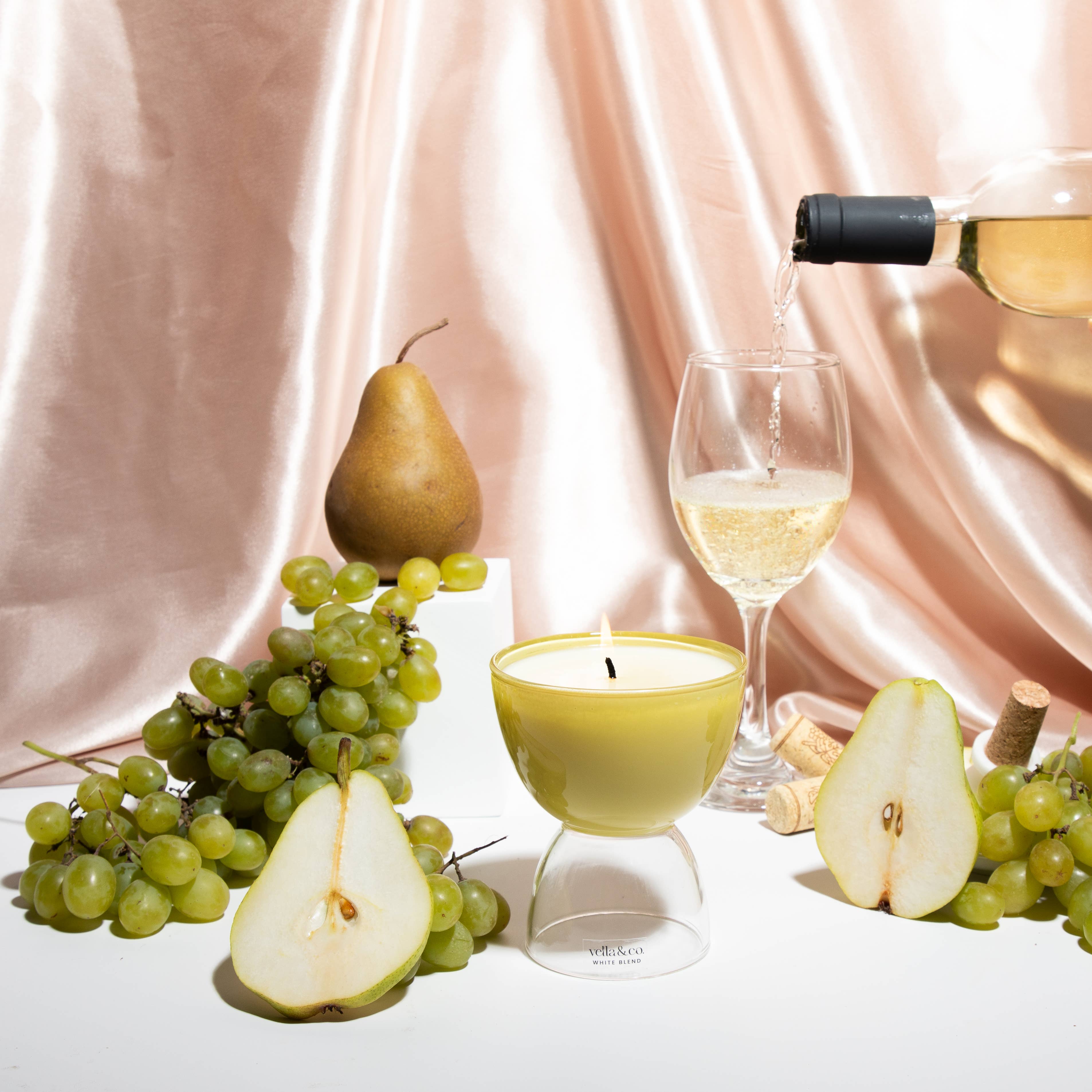 White Blend – Wine-Inspired Soy Candle in Reusable Glass
