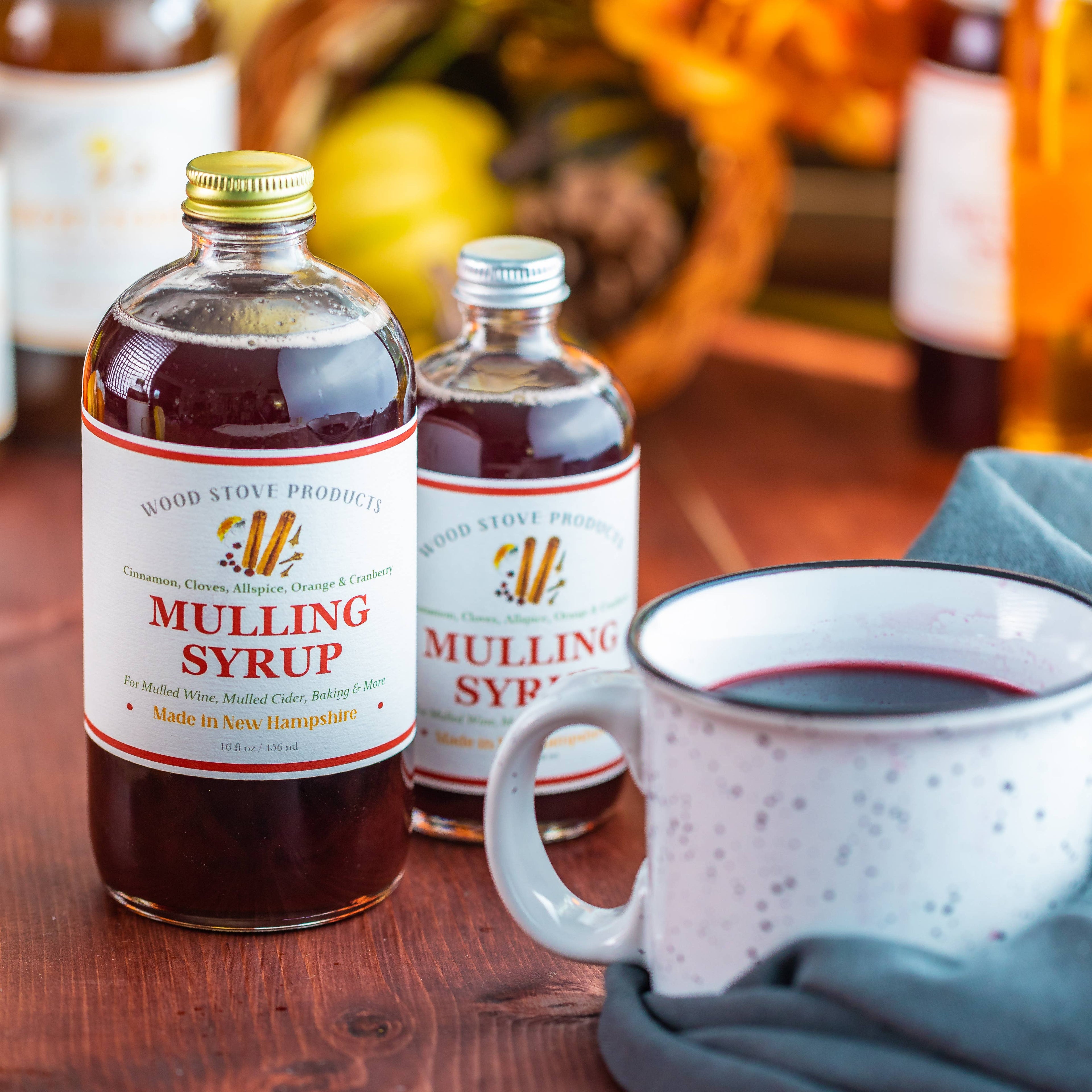 Mulling Syrup for Mulled Wine, Cider, Baking, 16 fl oz