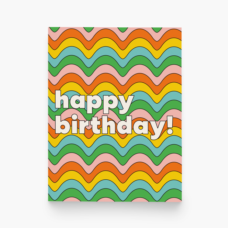 Wavy Happy Birthday Card