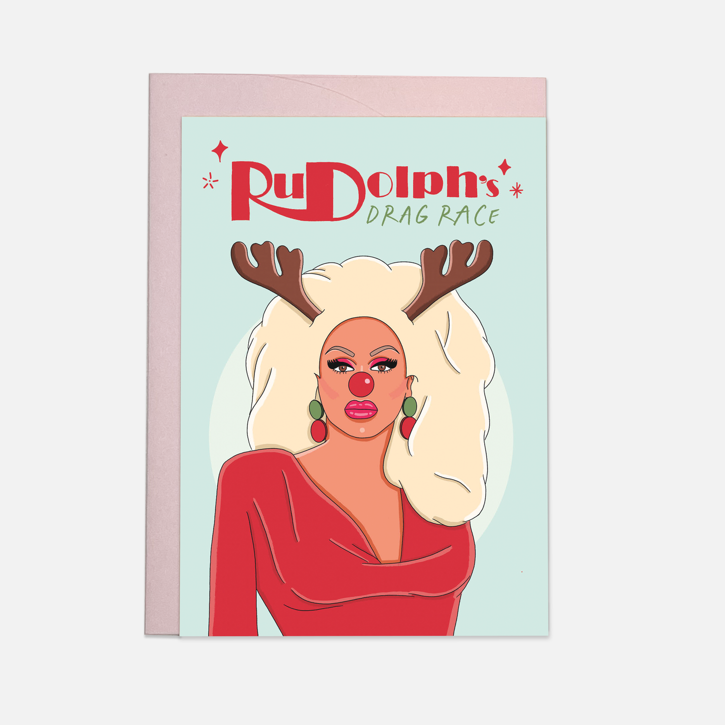 Ru Dolph greeting card: Double folded