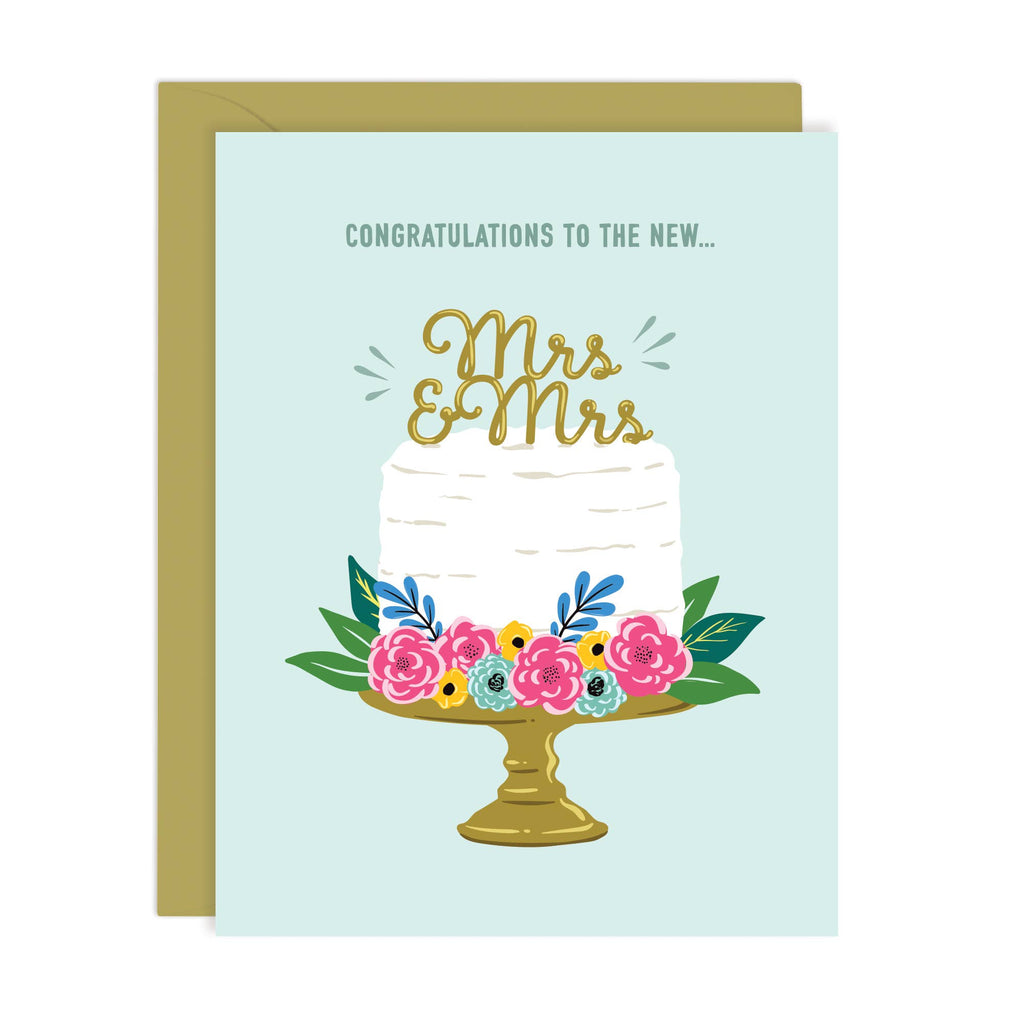 New Mrs & Mrs Wedding Card | LGBTQ+ Wedding Card