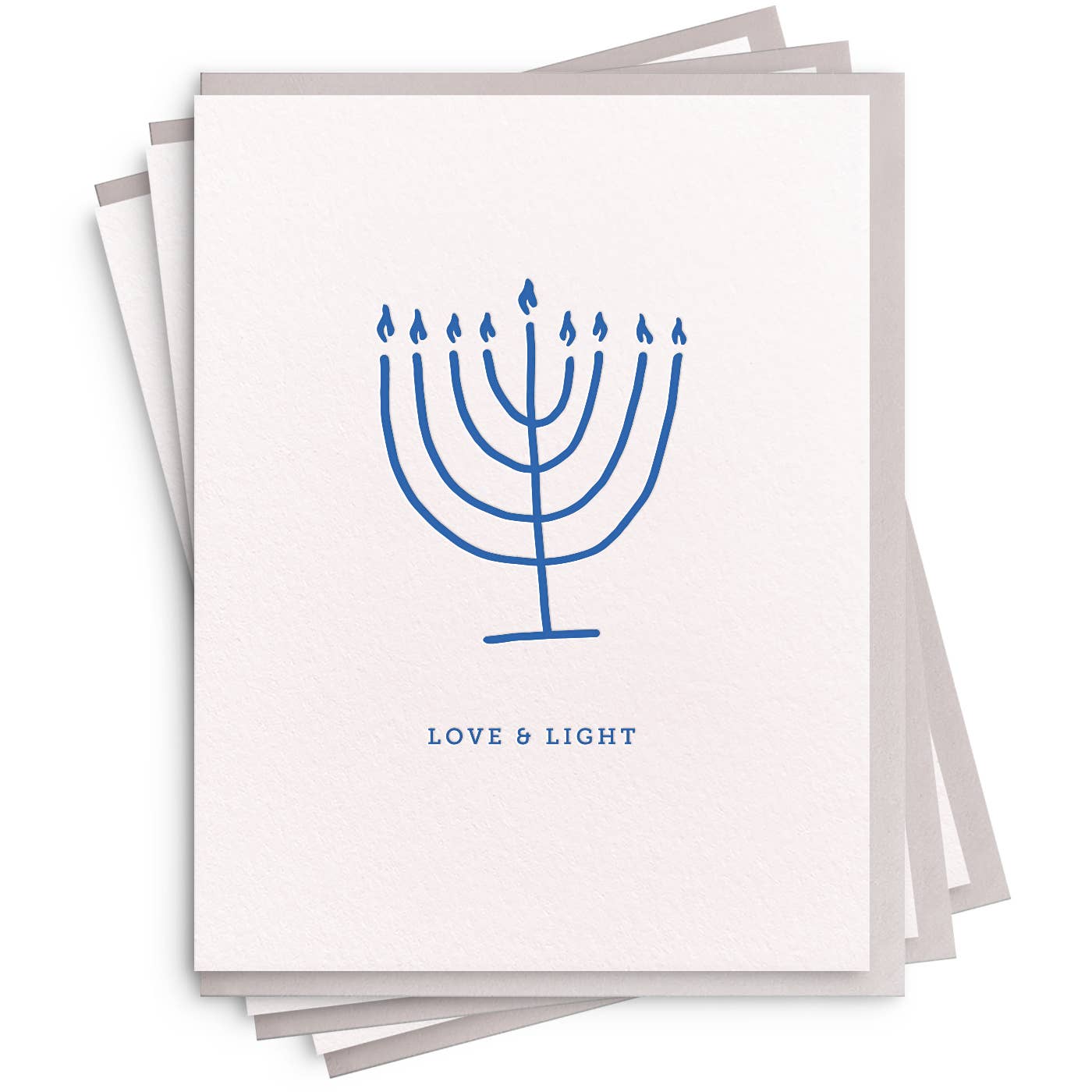 Love & Light Letterpress Hanukkah Cards