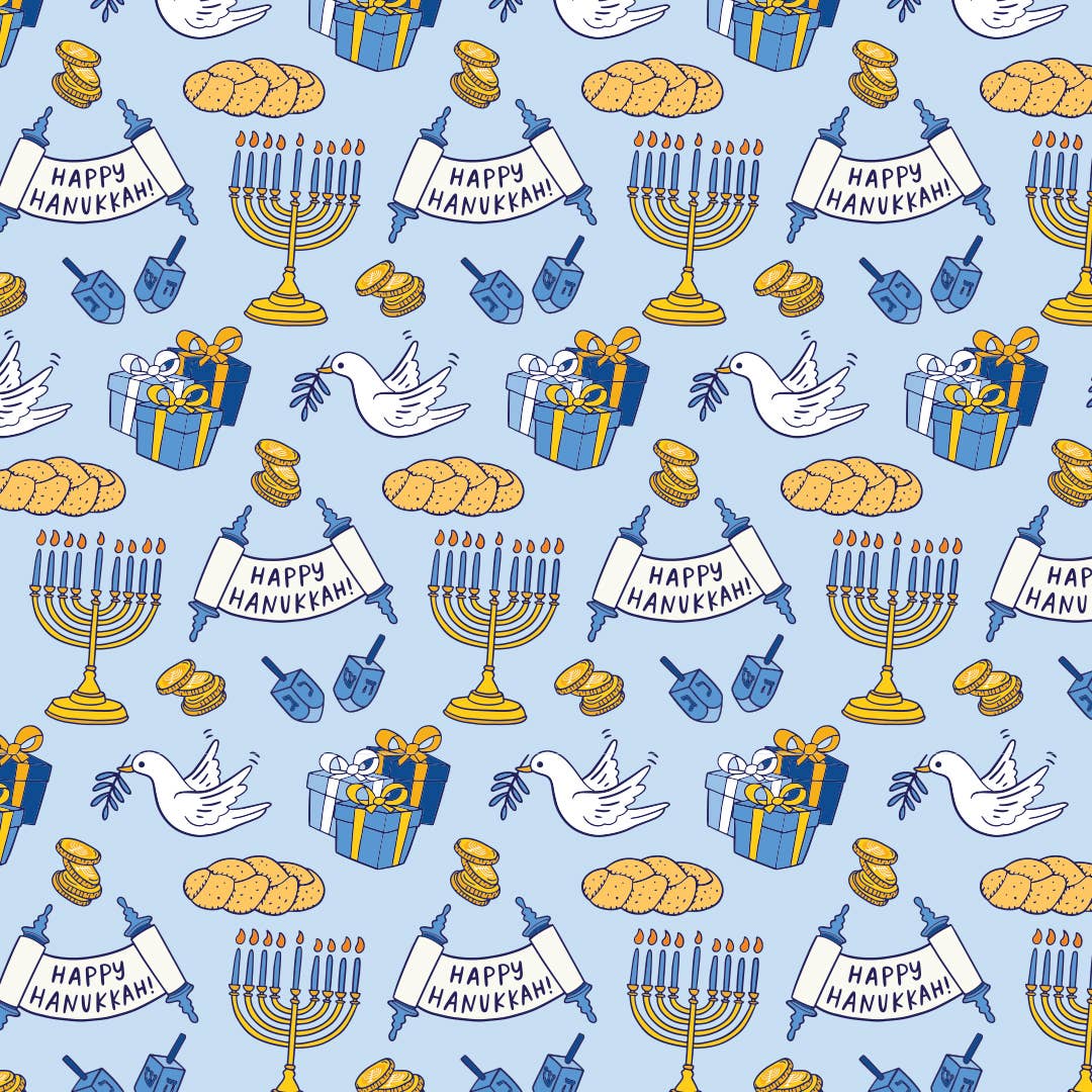Happy Hanukkah Wrapping Paper Roll