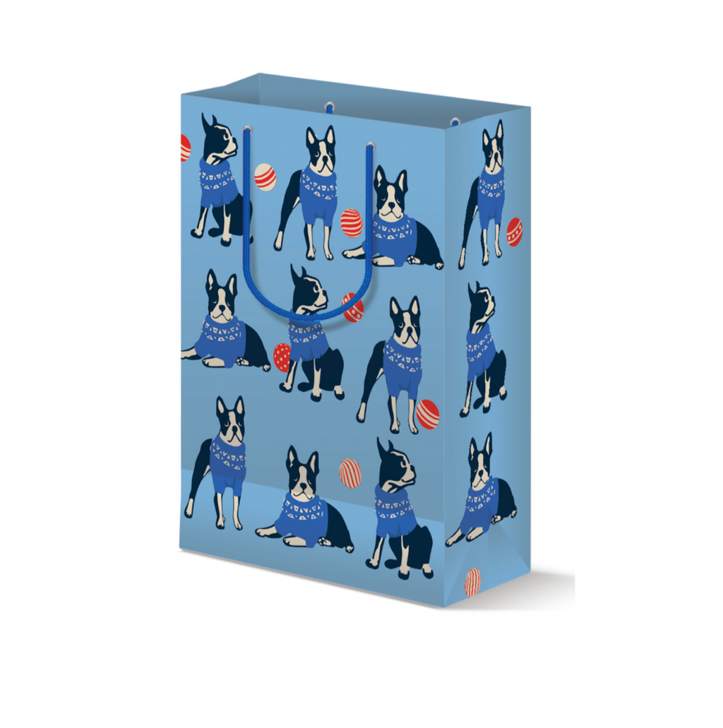 Holiday Gift Bag - Terriers in Sweaters