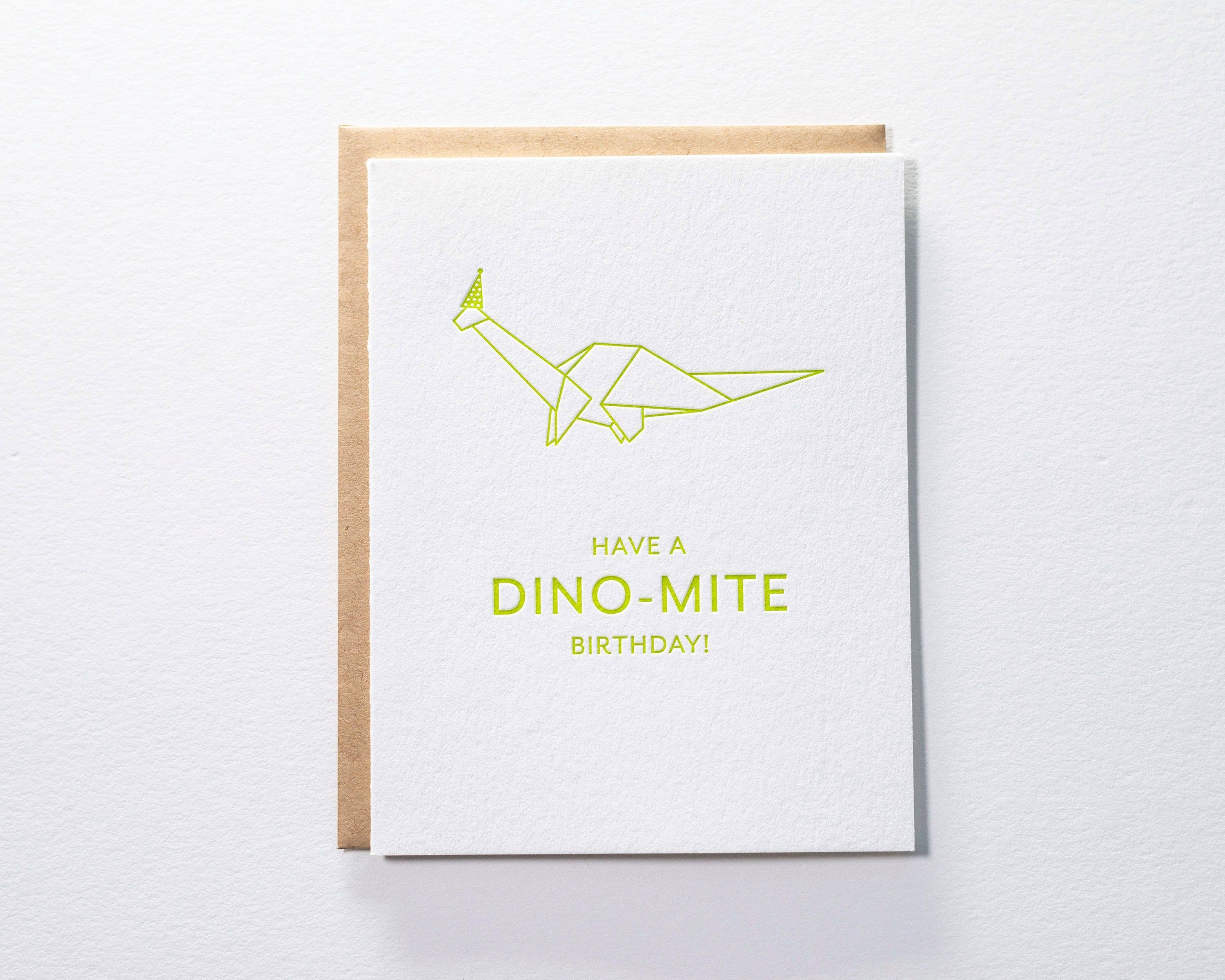 Origami Dino-Mite Card