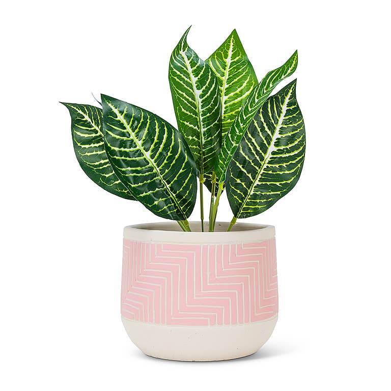 Pink Large Etched Planter