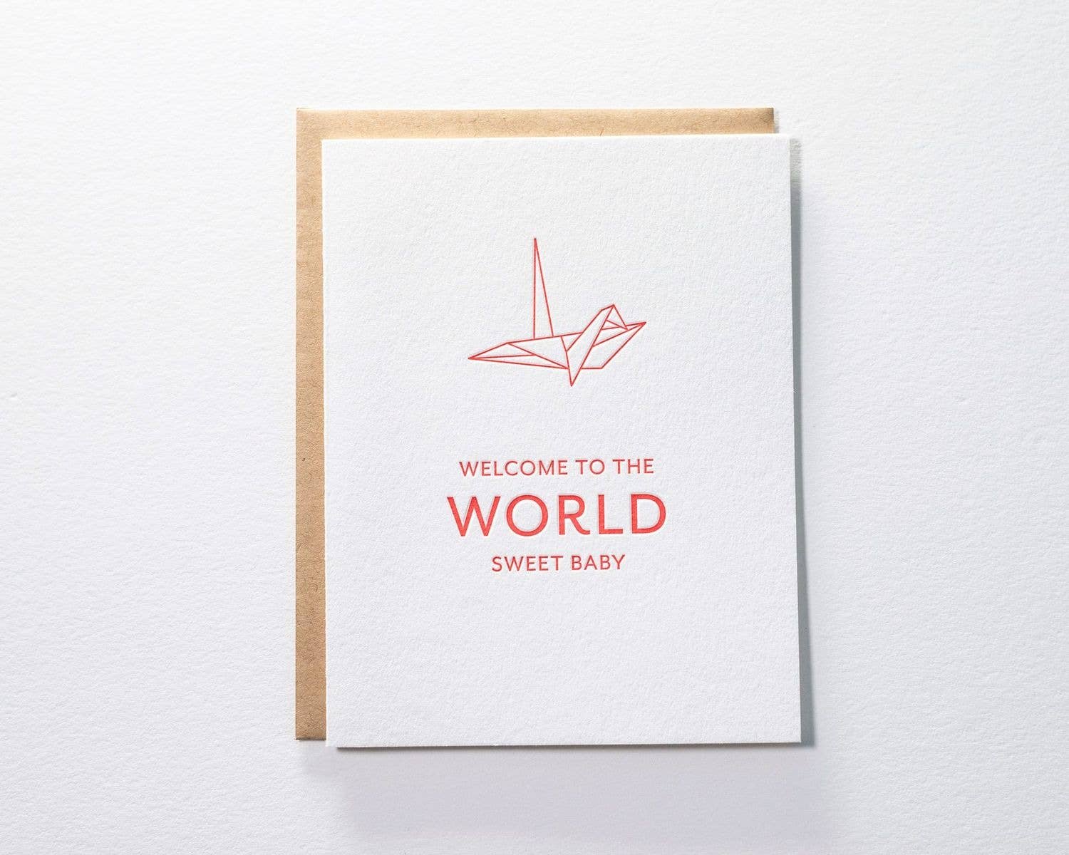 Origami World Crane Card