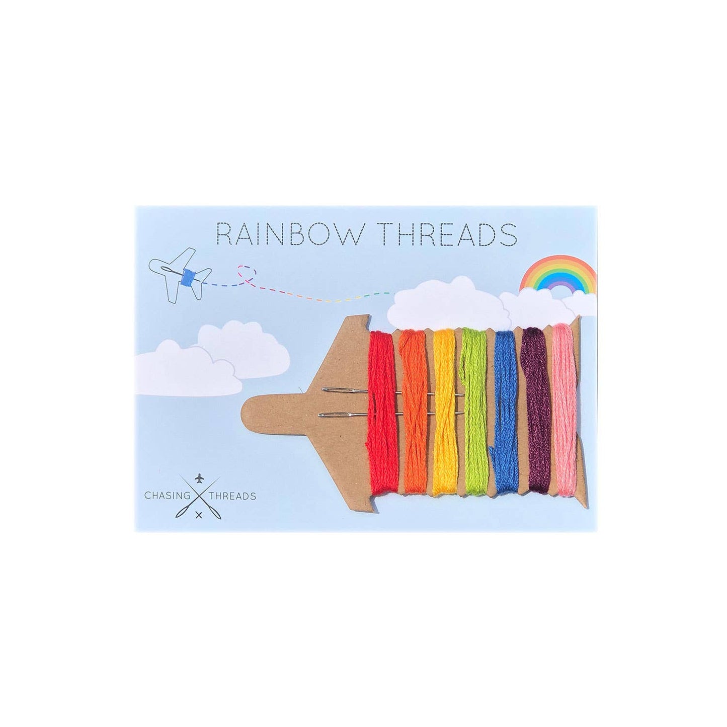 Rainbow Threads - Embroidery needle & thread set