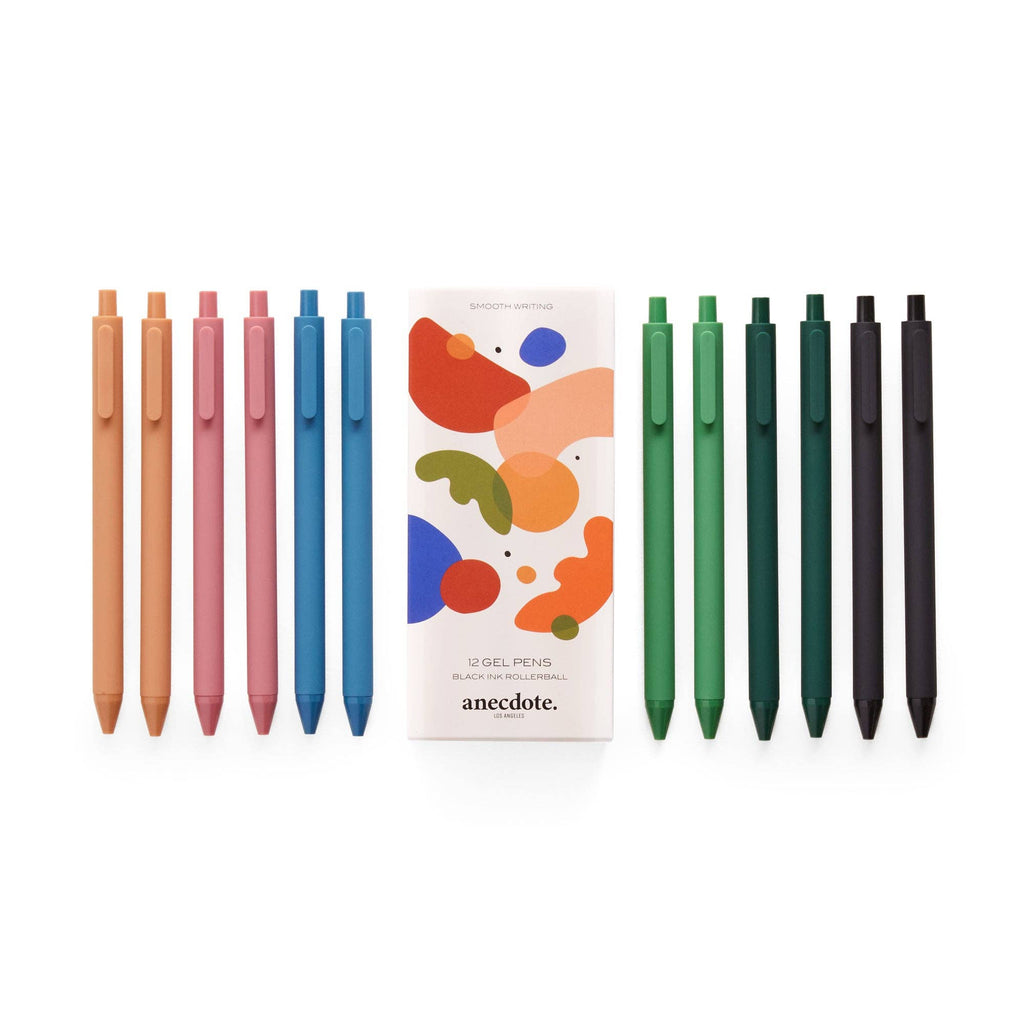 Anecdote Gel Pens - Black Ink, Fine point and Retractable
