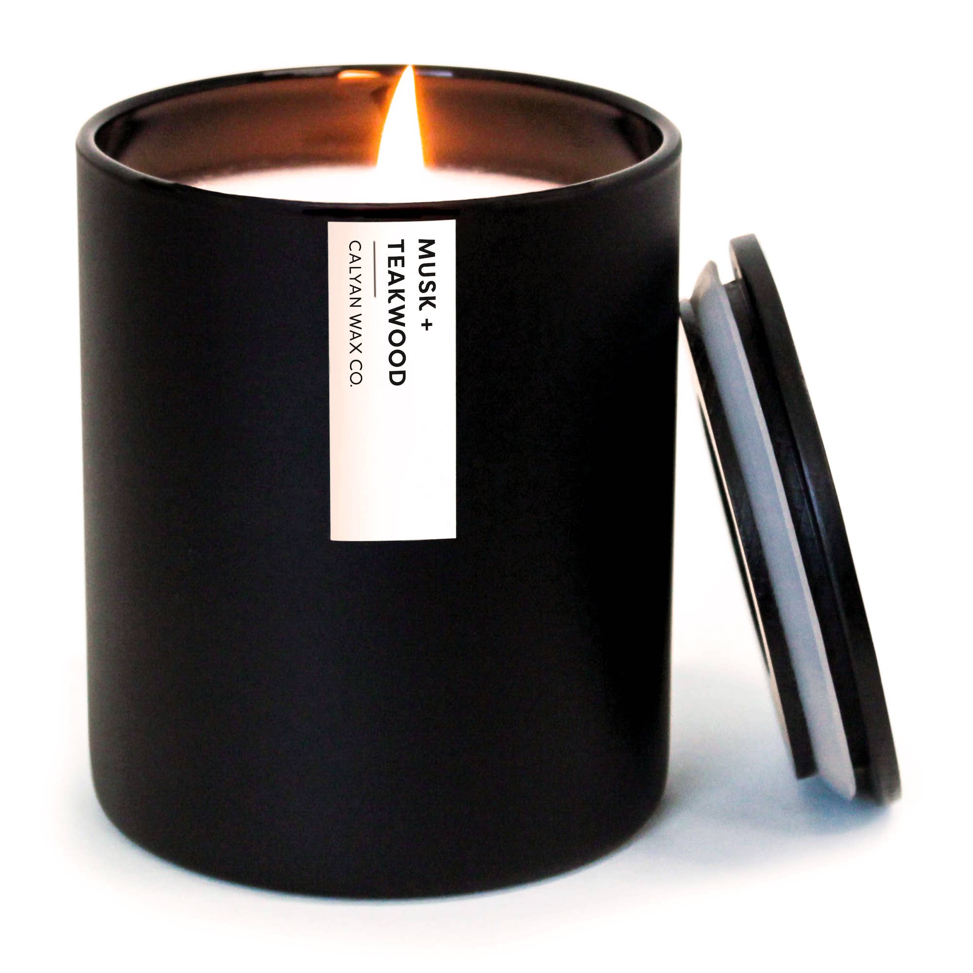 Musk + Teakwood - Matte Black Tumbler Soy Candle