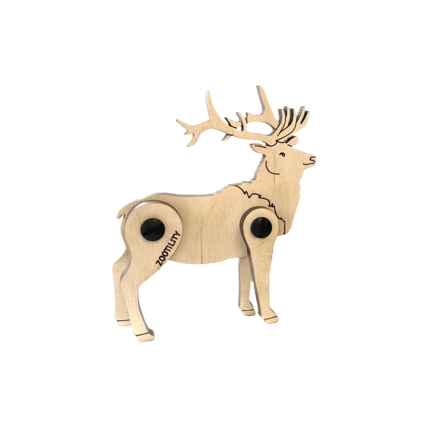Wooden 3D Puzzle Toy - Mountain: Reindeer