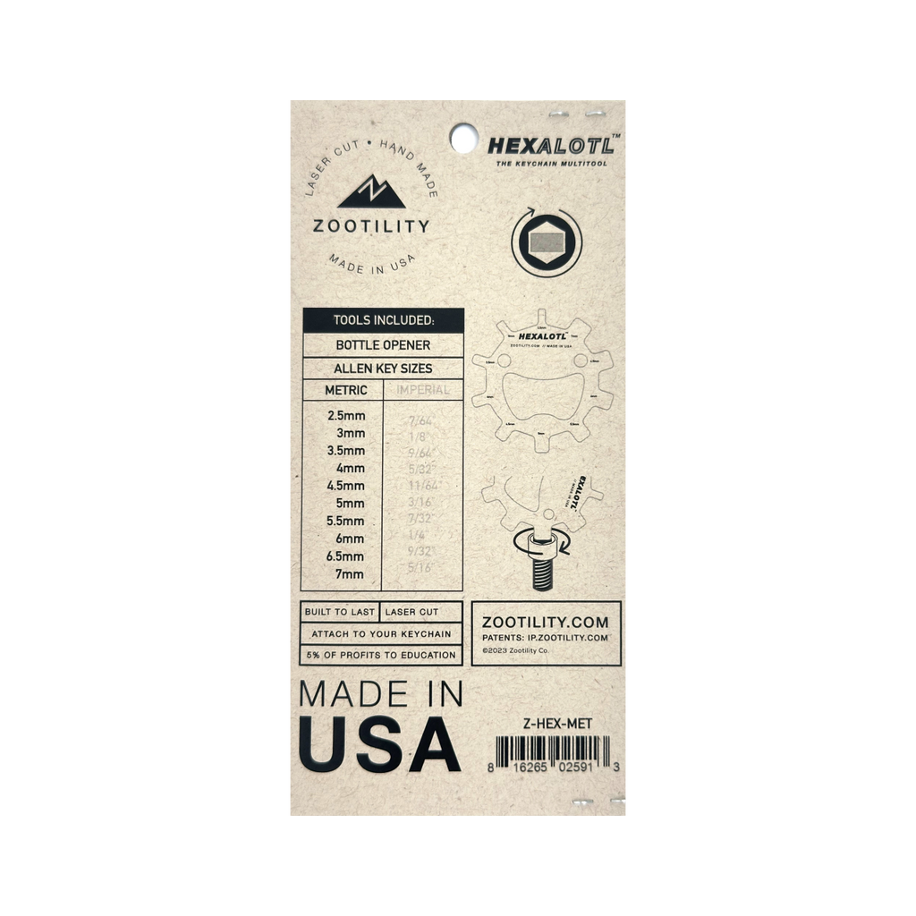 Hexalotl™ 11-in-1 Hex-Key Set: Metric