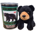 Russ the Canned Black Bear | Stuffed Zoo Plush w/Jokes