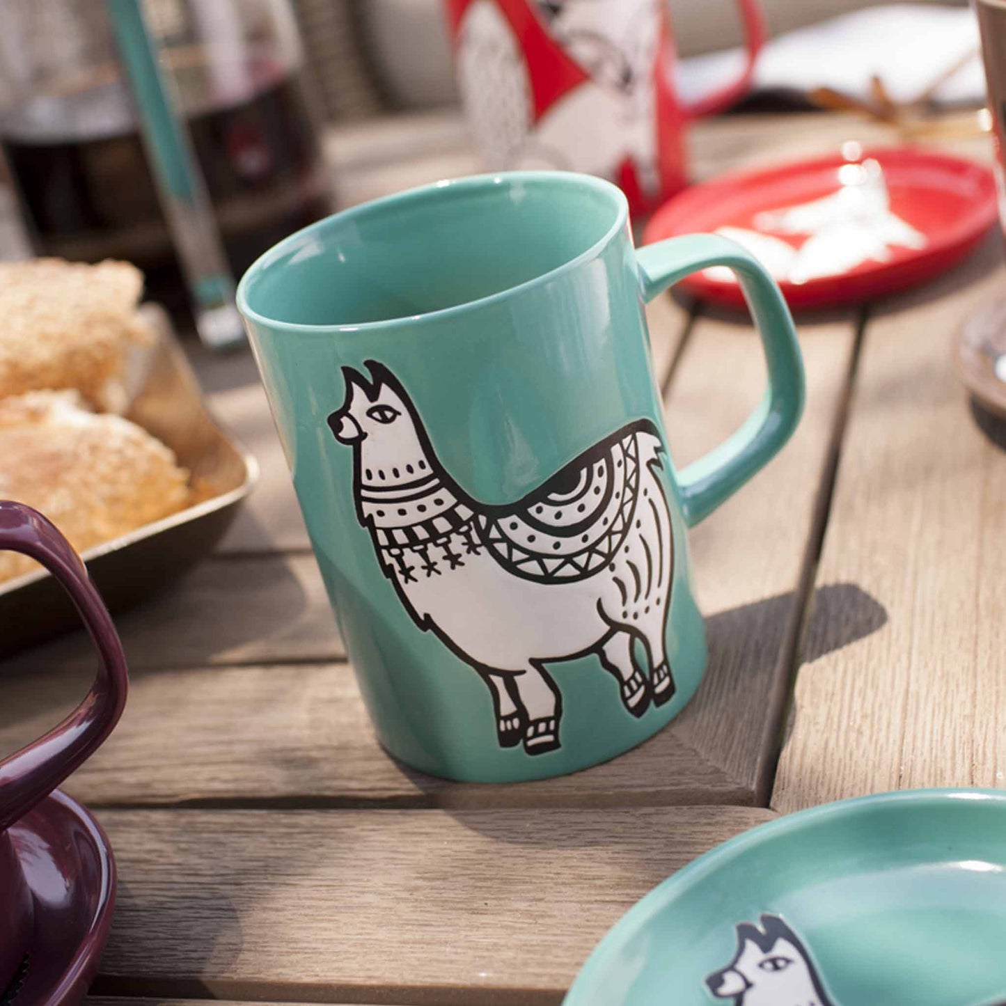 Cuppa Color Coaster | Teal Llama