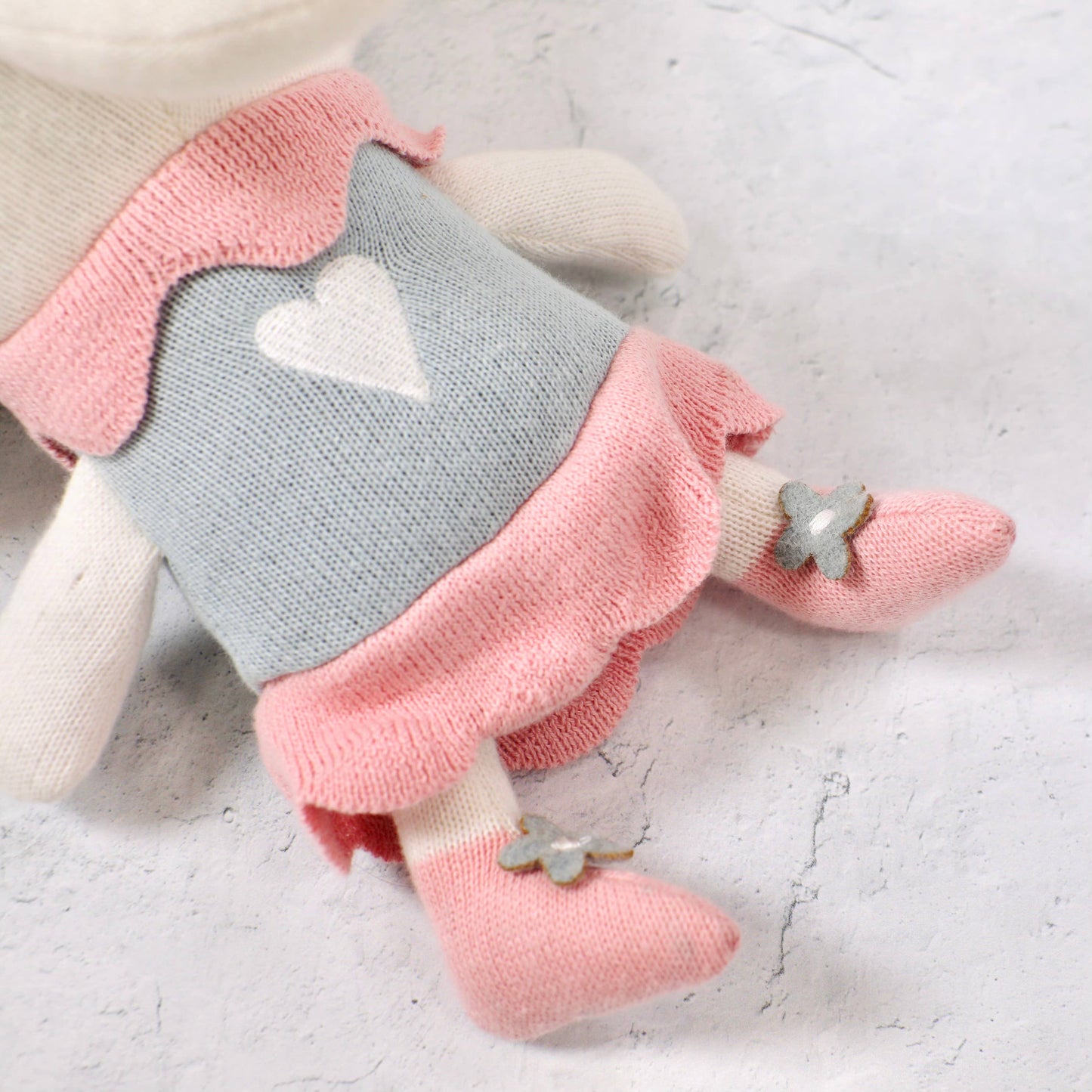 Harper Elephant Organic Cotton Knit Stuffed Animal / Pink