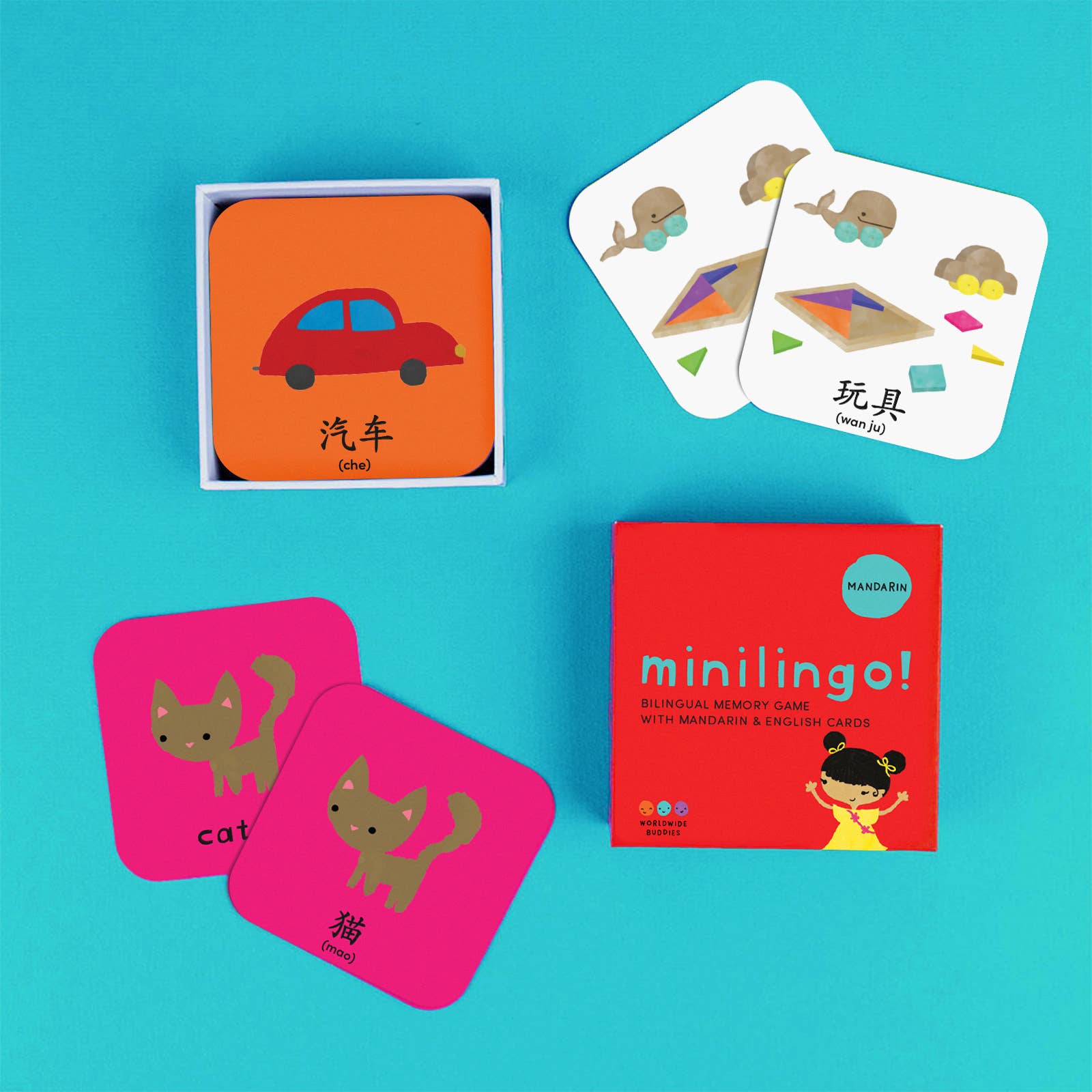 Minilingo Mandarin/English Bilingual Flashcards for Kids