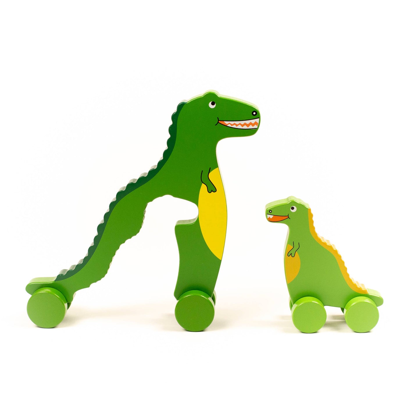 T Rex Dino Big & Little Wooden Roller