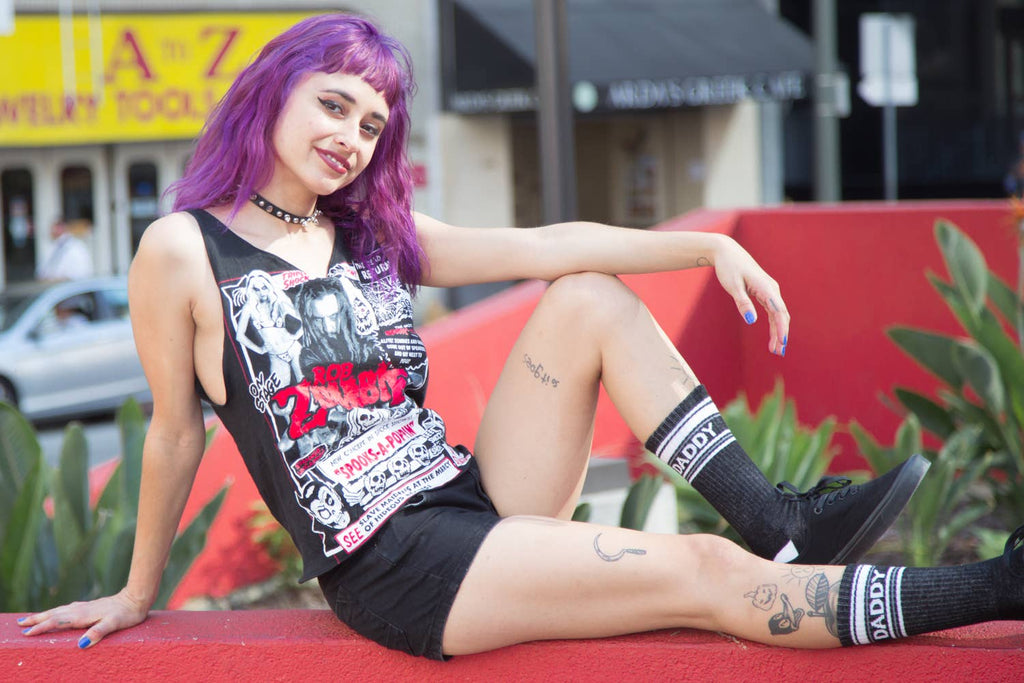 Daddy Black Gym Crew Socks