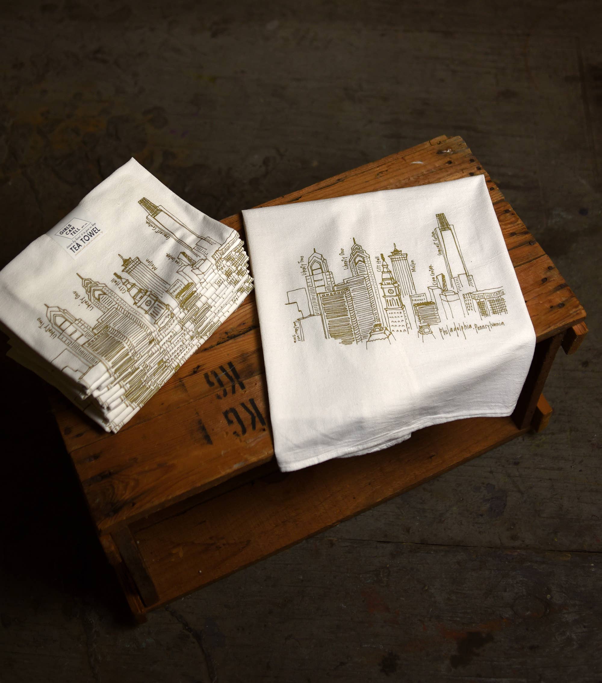 Philadelphia Skyline Tea Towel
