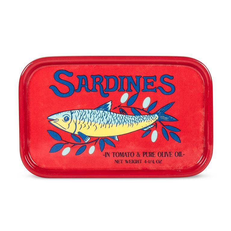 Red Sardine Rectangle Plate