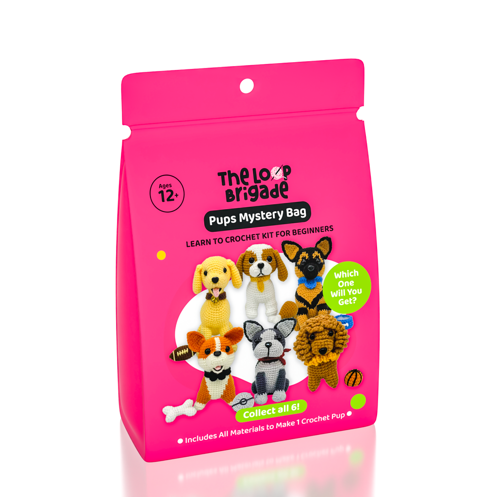 Beginner Crochet Kit - Mystery Pups Blind Bag