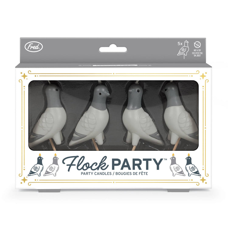 FLOCK PARTY Pigeon Candles - Set of 4