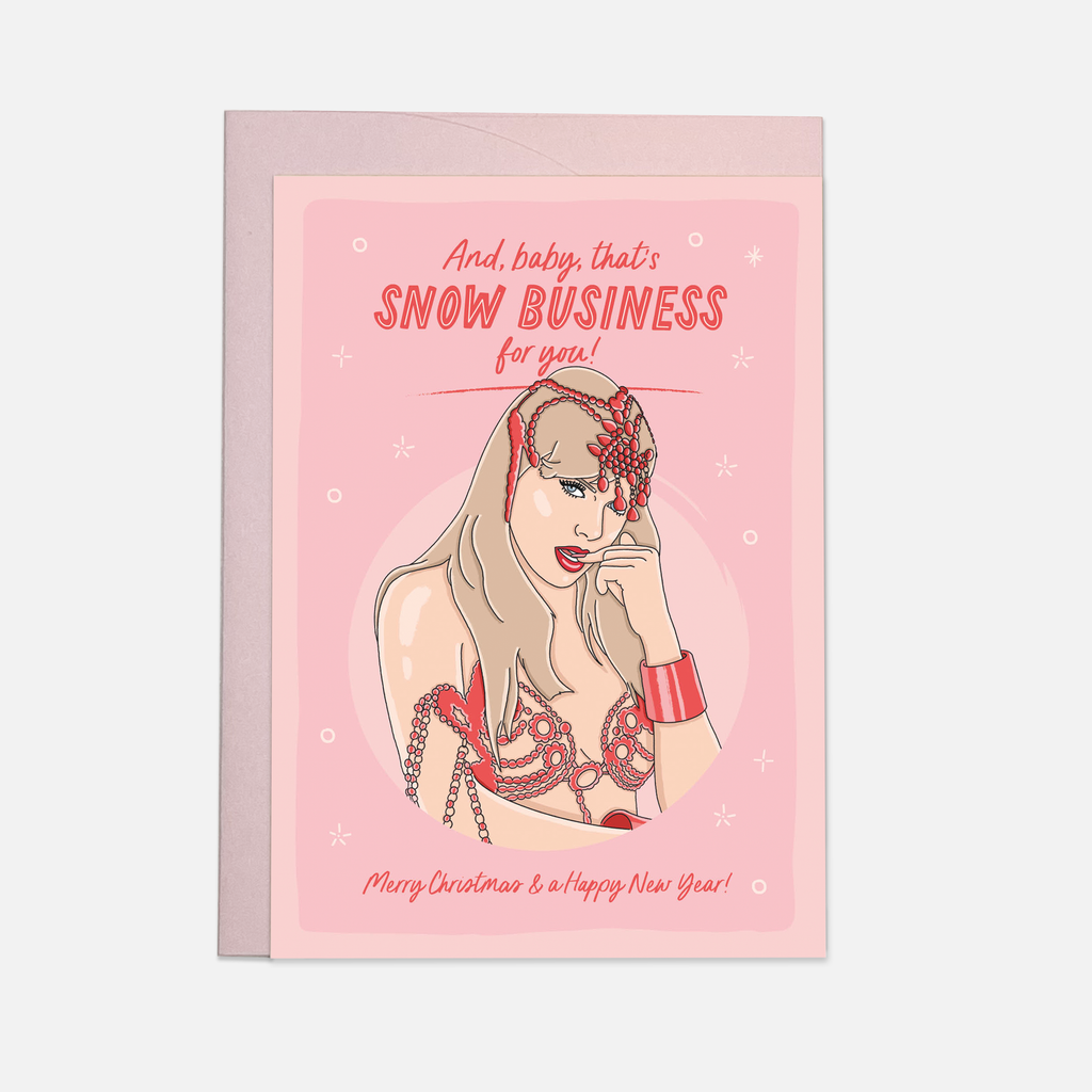 Taylor Swift Snow Business greeting card