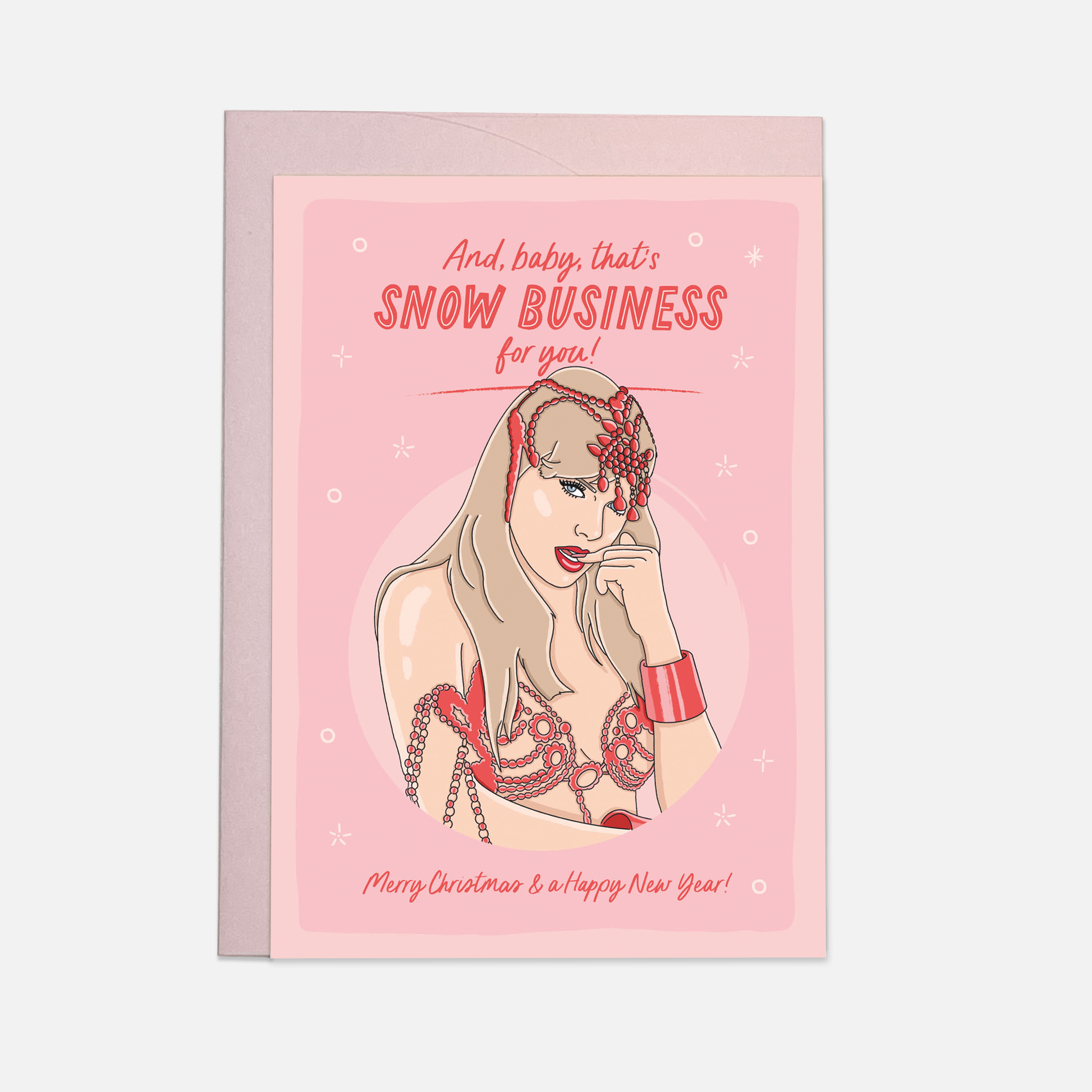 Taylor Swift Snow Business greeting card