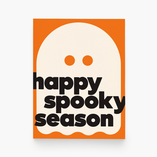 Happy Spooky Season Halloween Ghost Greeting Card